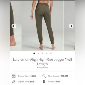 lululemon Aligned Joggers